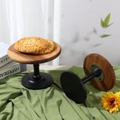 Khay Gỗ Cao Chân Trưng Bày Bánh, Đồ Ăn Nhẹ Trà Chiều