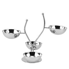 Kệ Đựng Gia Vị Inox 4 Chén Dạng Cây Cho Nhà Hàng Buffet