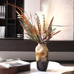 Bình Hoa Thủy Tinh Hiệu Ứng Marble Earthe Tone Sang Trọng