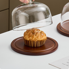 Dĩa Gỗ Cổ Điển Có Nắp Đậy Bày Trí Bàn Tiệc