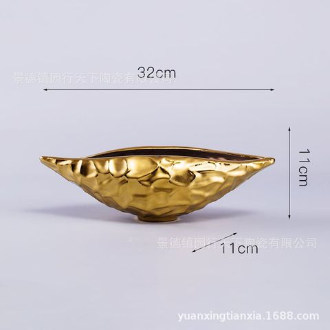 Bình Hoa Khô, Đĩa Trái Cây Kim Loại Trang Trí Phòng Khách Phong Cách Mỹ