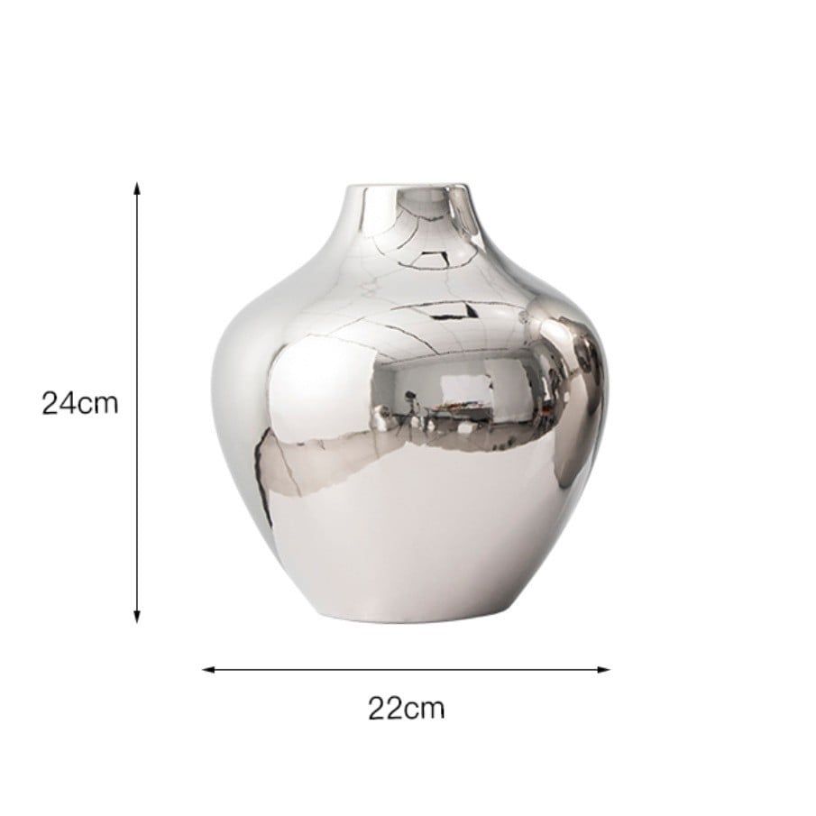 Bình Hoa Gốm Sứ Decor Mạ Điện Châu Âu Sang Trọng