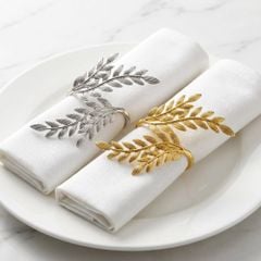 Vòng Khăn Ăn Hình Chiếc Lá Xoắn