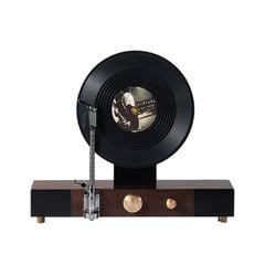 Đồ Trang Trí Đầu Đĩa Than Retro – Đế Gỗ Walnut