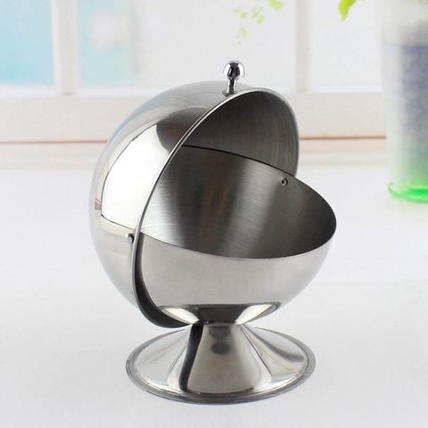 Hũ Đựng Gia Vị Inox Nắp Lật Dạng Cầu