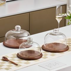 Dĩa Gỗ Cổ Điển Có Nắp Đậy Bày Trí Bàn Tiệc