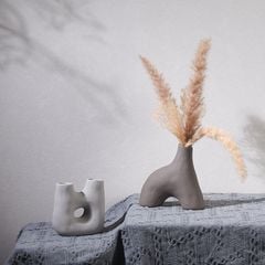 Bình Gốm Cắm Hoa Khô Scandinavian Tối Giản