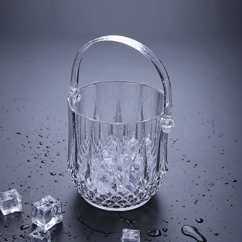 Xô Đá Acrylic Trong Suốt Có Tay Xách