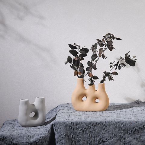 Bình Gốm Cắm Hoa Khô Scandinavian Tối Giản