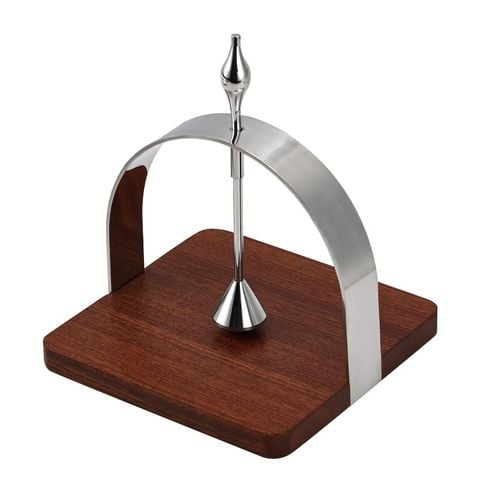 Giá Đựng Khăn Giấy Để Bàn Đế Gỗ Khung Inox Cao Cấp