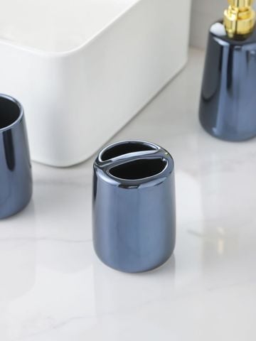 Bộ Phụ Kiện Phòng Tắm Gốm 4 Món Xanh Navy Sang Trọng