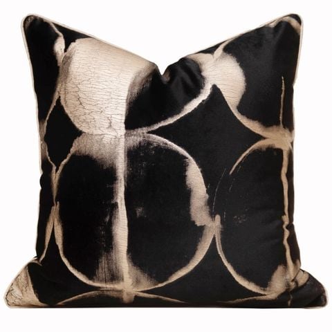 Vỏ Gối Tựa Lưng Lông Ngựa Luxury Phối Đen Trắng