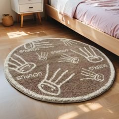 Thảm Tròn Decor Phòng Ngủ Hình Chú Bạch Tuột