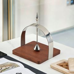 Giá Đựng Khăn Giấy Để Bàn Đế Gỗ Khung Inox Cao Cấp