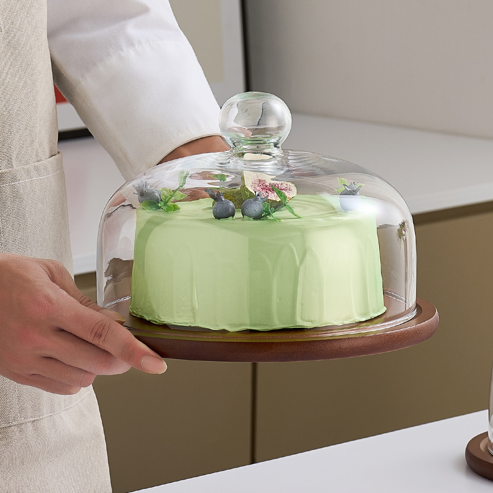 Dĩa Gỗ Cổ Điển Có Nắp Đậy Bày Trí Bàn Tiệc