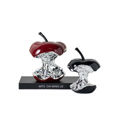 Tượng Decor Quả Táo Resin Trừu Tượng Phối Bạc