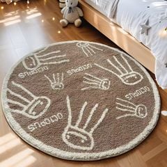 Thảm Tròn Decor Phòng Ngủ Hình Chú Bạch Tuột