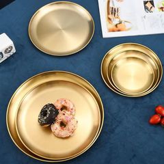 Dĩa Vàng Inox 201 Khay Decor Vàng Cho Bàn Tiệc