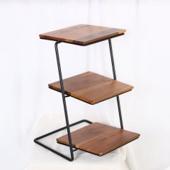 Kệ Gỗ 3 Tầng Trang Trí Bàn Tiệc Hình Vuông