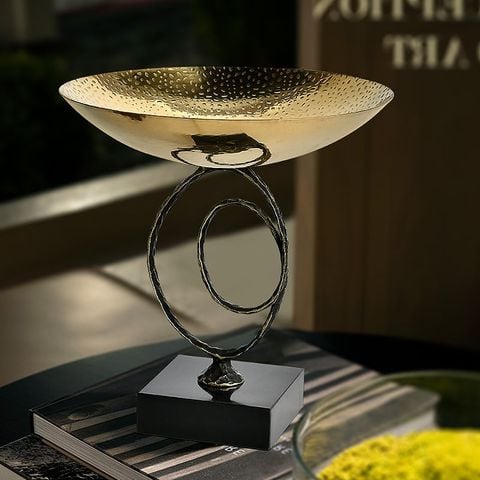 Dĩa Trái Cây Kim Loại Hình Xoắn Cao Cấp