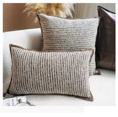 Vỏ Gối Tựa Lưng Nâu Maillard Phong Cách Wabi Sabi