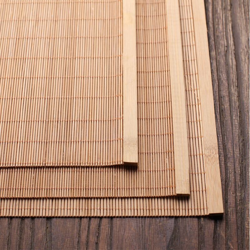 Tấm Lót Bàn Ăn Bằng Tre Có Viền Chống Nóng Phong Cách Nhật