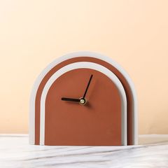 Đồng Hồ Để Bàn Kiểu Vòm Phối Da Bắc Âu