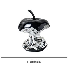 Tượng Decor Quả Táo Resin Trừu Tượng Phối Bạc