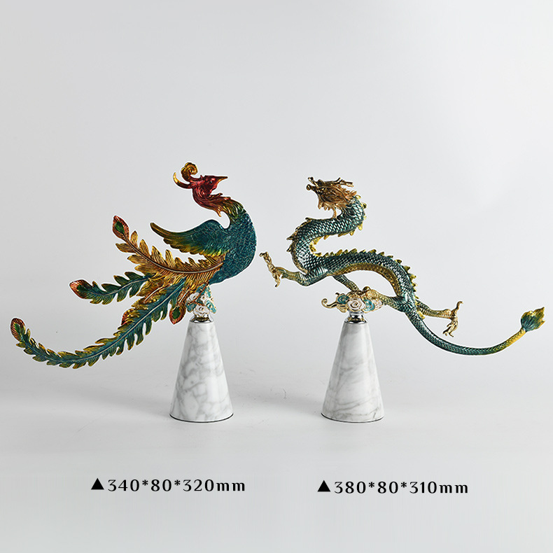 Tượng Đồng Trang Trí Hình Rồng Phượng Cao Cấp