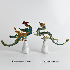 Tượng Đồng Trang Trí Hình Rồng Phượng Cao Cấp