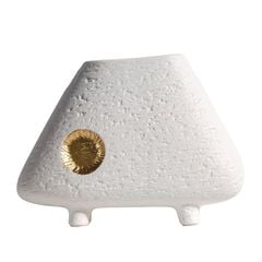 Bình Gốm Decor Tối Giản Họa Tiết Trừu Tượng Phối Vàng