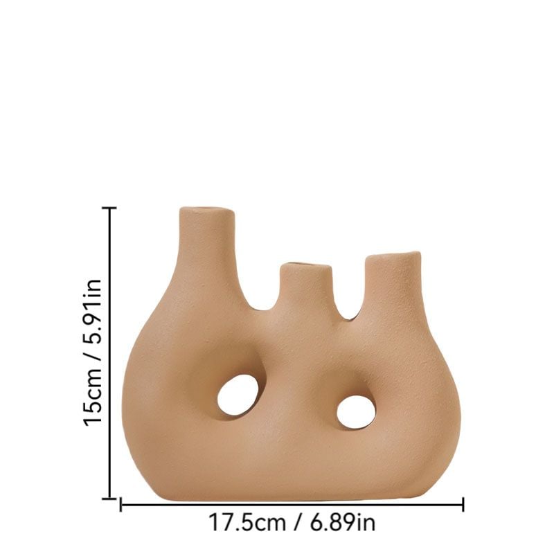 Bình Gốm Cắm Hoa Khô Scandinavian Tối Giản