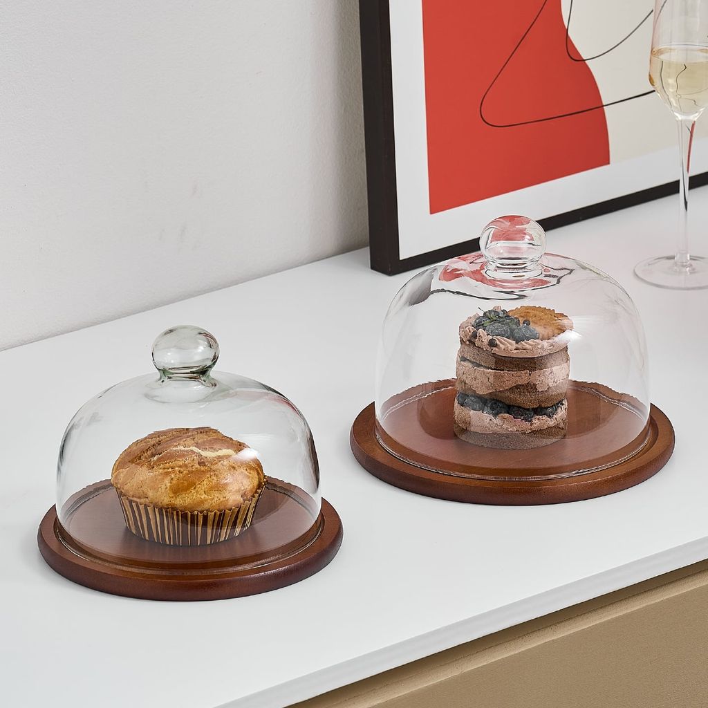 Dĩa Gỗ Cổ Điển Có Nắp Đậy Bày Trí Bàn Tiệc