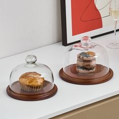 Dĩa Gỗ Cổ Điển Có Nắp Đậy Bày Trí Bàn Tiệc