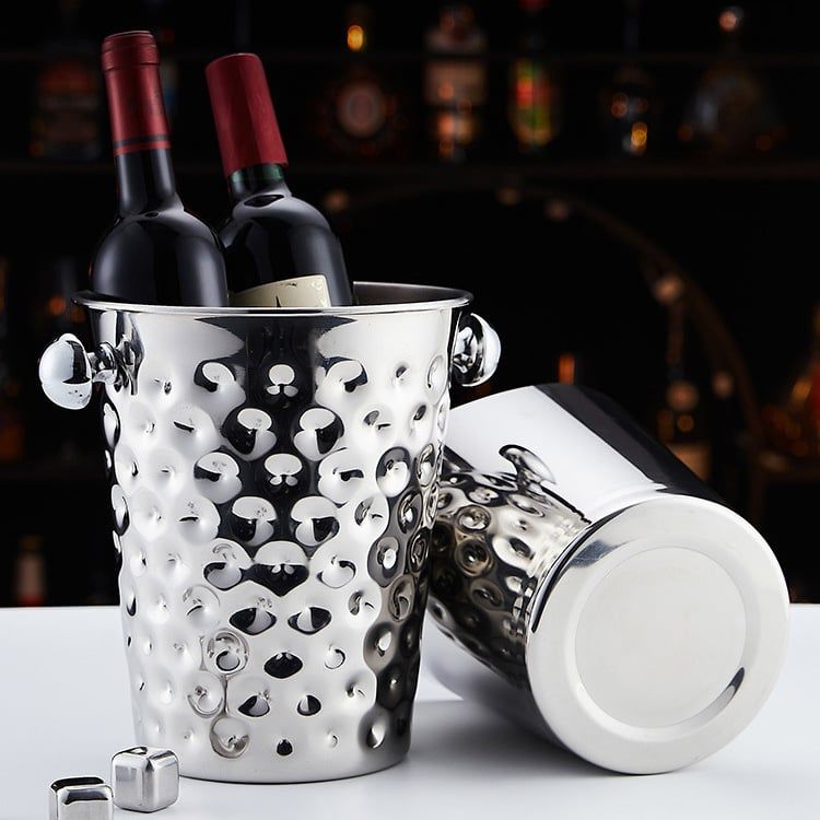 Xô Đựng Đá Inox 304 Decor Bàn Tiệc Quầy Bar Gạc Nai