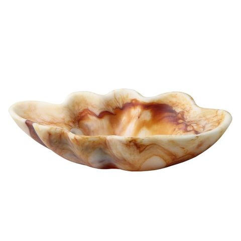 Đĩa Decor Đựng Trái Cây Giả Đá Cẩm Thạch Hổ Phách