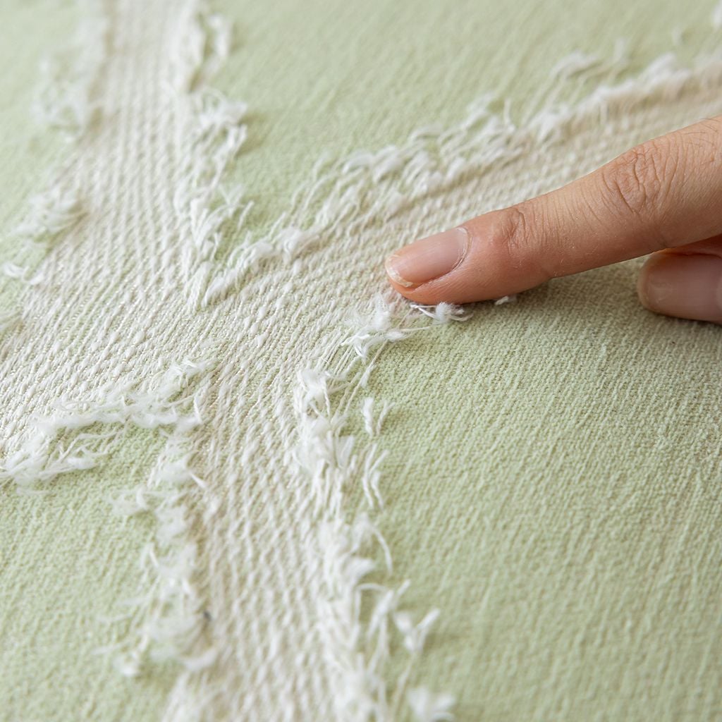 Vỏ Gối Tựa Lưng Tông Xanh Lá Mix Họa Tiết Tinh Tế