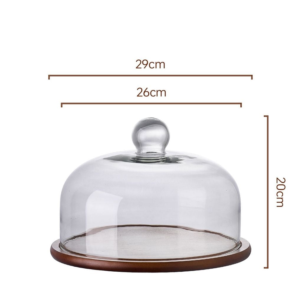 Dĩa Gỗ Cổ Điển Có Nắp Đậy Bày Trí Bàn Tiệc