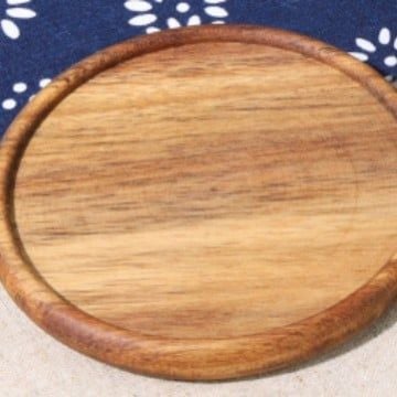 Lót Ly Gỗ Vuông Tròn Có Rãnh