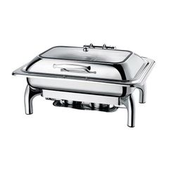 Nồi Hâm Buffet Điện Inox Nắp Thủy Lực Chữ Nhật 9L
