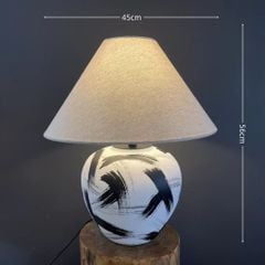 Đèn Bàn Phòng Ngủ Gốm Sứ Thủ Công Wabi Sabi TQ-888 (45*56)