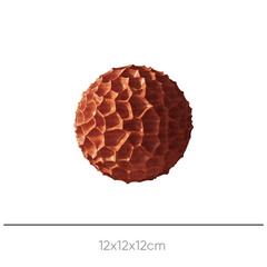 Tượng Tròn Decor Hình Tổ Ong Màu Cam Hiện Đại