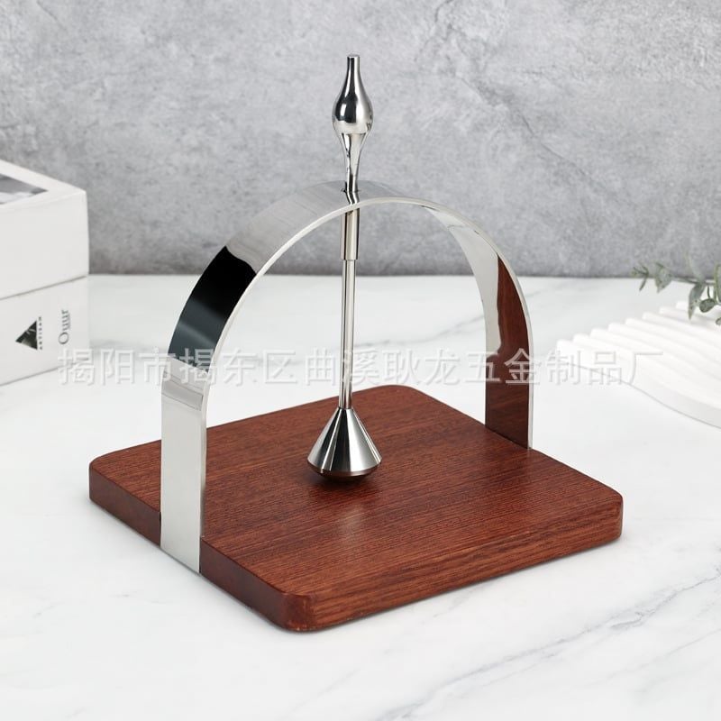 Giá Đựng Khăn Giấy Để Bàn Đế Gỗ Khung Inox Cao Cấp