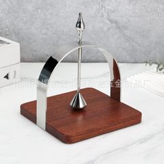 Giá Đựng Khăn Giấy Để Bàn Đế Gỗ Khung Inox Cao Cấp