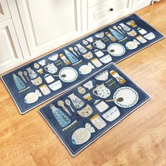 Thảm Bếp Họa Tiết Dễ Thương Phong Cách Xám Rustic