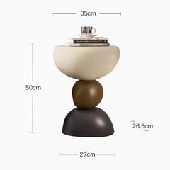 Bàn Phụ Bàn Trà Mini Hình Đá Xếp Tầng Hiện Đại