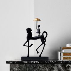 Tượng Trang Trí Bàn Làm Việc Cô Gái Cưỡi Ngựa Nghệ Thuật