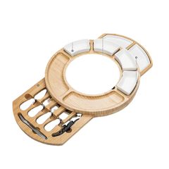 Khay Gỗ Decor Phô Mai Bánh Mì Có Kèm Phụ Kiện