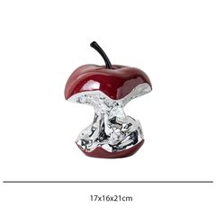 Tượng Decor Quả Táo Resin Trừu Tượng Phối Bạc