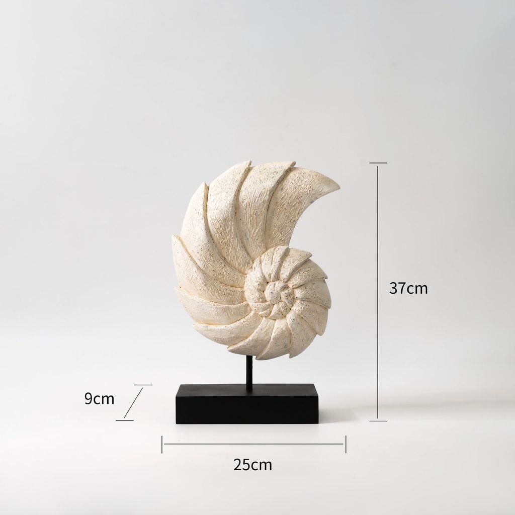 Tượng Trang Trí Hình Vỏ Sò Xoắn Ốc Wabi Sabi